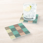 Seamless plaid pattern   ガラスコースター (アングル)