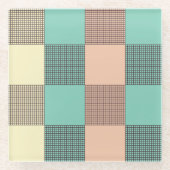 Seamless plaid pattern   ガラスコースター (正面)