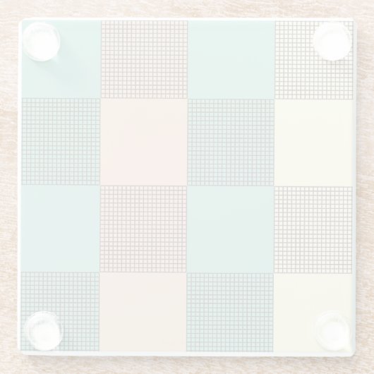Seamless plaid pattern   ガラスコースター (裏面)