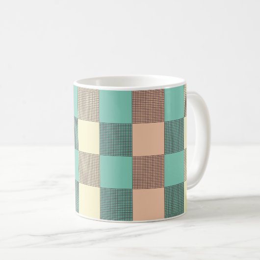Seamless plaid pattern   コーヒーマグカップ (正面右)