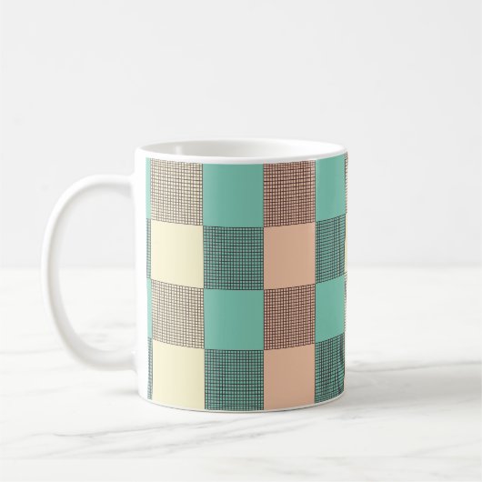 Seamless plaid pattern   コーヒーマグカップ (左)