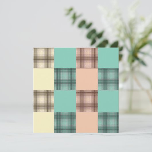 Seamless plaid pattern   サンキューカード (スタンド正面)