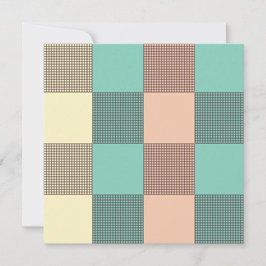 Seamless plaid pattern   サンキューカード (正面)