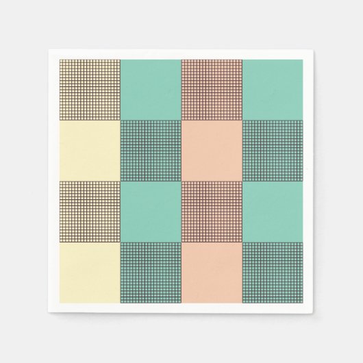 Seamless plaid pattern   スタンダードカクテルナプキン (正面)