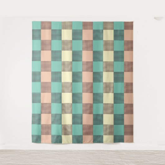 Seamless plaid pattern   タペストリー (正面)