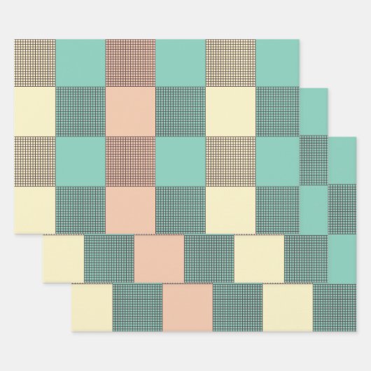 Seamless plaid pattern   ラッピングペーパーシート (セット)