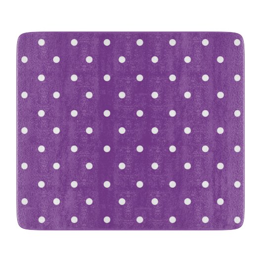 Seamless purple background polka dot pattern  カッティングボード (正面)