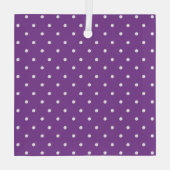 Seamless purple background polka dot pattern  ガラスオーナメント (裏面)