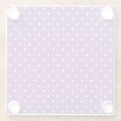 Seamless purple background polka dot pattern  ガラスコースター (裏面)