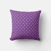 Seamless purple background polka dot pattern  クッション (正面)