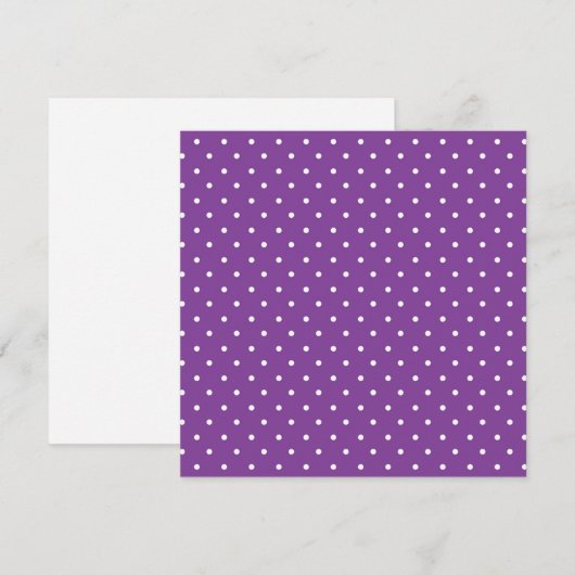 Seamless purple background polka dot pattern  サンキューカード (正面/裏面)