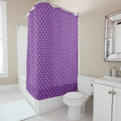 Seamless purple background polka dot pattern  シャワーカーテン (インサイチュ)