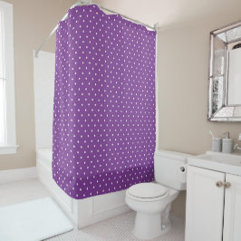 Seamless purple background polka dot pattern  シャワーカーテン