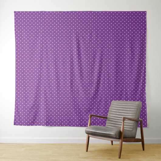 Seamless purple background polka dot pattern  タペストリー (インサイチュ(横))