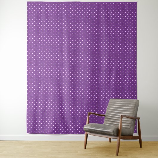 Seamless purple background polka dot pattern  タペストリー (インサイチュ)
