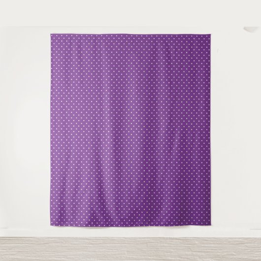 Seamless purple background polka dot pattern  タペストリー (正面)