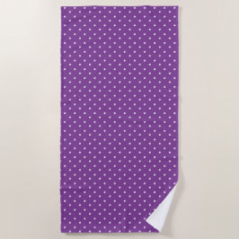 Seamless purple background polka dot pattern  ビーチタオル