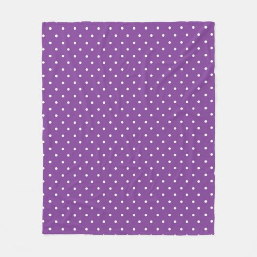 Seamless purple background polka dot pattern  フリースブランケット (正面)