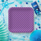 Seamless purple background polka dot pattern  ペーパープレート (パーティー)
