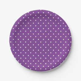 Seamless purple background polka dot pattern  ペーパープレート