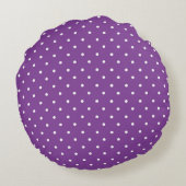Seamless purple background polka dot pattern  ラウンドクッション (裏面)