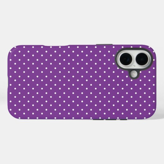 Seamless purple background polka dot pattern  Case-Mate iPhoneケース (裏面 (横))