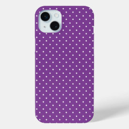 Seamless purple background polka dot pattern  iPhone 15 miniケース