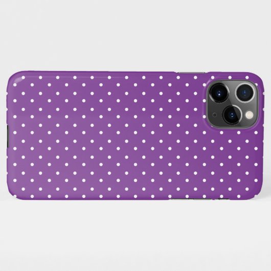 Seamless purple background polka dot pattern  iPhoneケース (裏面横)