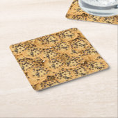 Seamless Realistic Cookie Pattern Coasters スクエアペーパーコースター (アングル)