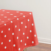 Seamless red background polka dot pattern テーブルクロス (インサイチュ)