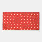 Seamless red background polka dot pattern デスクマット (正面)