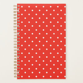 Seamless red background polka dot pattern プランナー手帳