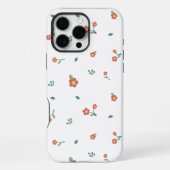 Seamless Red Floral Ditsy Pattern Transparent  iPhoneケース (裏面)