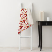 "Seamless Red & Gold Candlelight Hearts Pattern –  シェルパブランケット (インサイチュ)