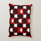 Seamless Red Heart Pattern Background アクセントクッション (裏面(縦))