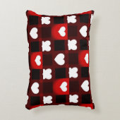 Seamless Red Heart Pattern Background アクセントクッション (正面(垂直))