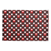 Seamless Red Heart Pattern Background 枕カバー (裏面)