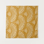 seamless repeat, abstract bohemian geometric patte タペストリー (正面(横))