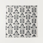 seamless retro pattern with abstract flowers and l タペストリー (正面)