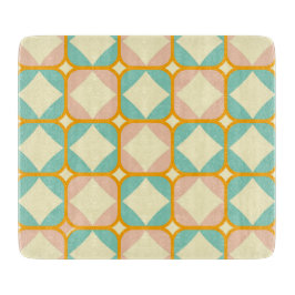 Seamless retro pattern with rounded squares カッティングボード