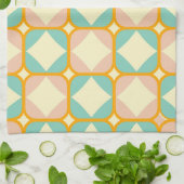 Seamless retro pattern with rounded squares キッチンタオル (折り畳み)