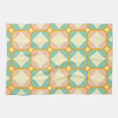 Seamless retro pattern with rounded squares キッチンタオル (横)