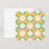 Seamless retro pattern with rounded squares サンキューカード (正面/裏面)