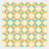 Seamless retro pattern with rounded squares スクエアシール (正面)
