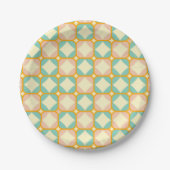 Seamless retro pattern with rounded squares ペーパープレート (正面)