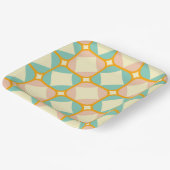 Seamless retro pattern with rounded squares ペーパープレート (傾斜あり)