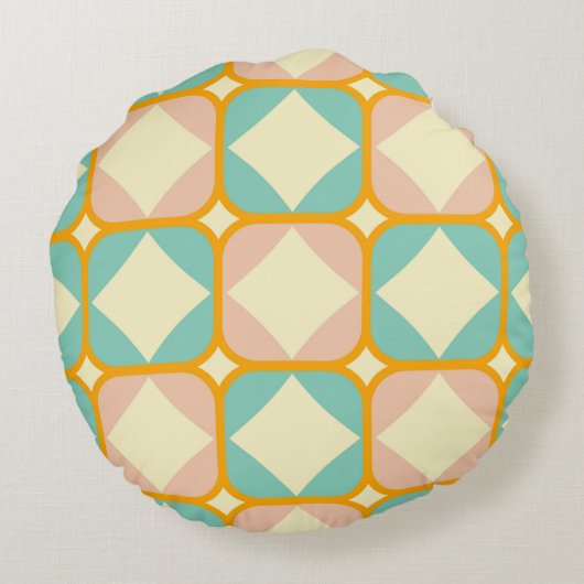 Seamless retro pattern with rounded squares ラウンドクッション (裏面)