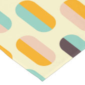 Seamless retro pattern with rounded squares short ショートテーブルランナー (コーナー)
