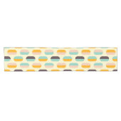 Seamless retro pattern with rounded squares short ショートテーブルランナー (横)