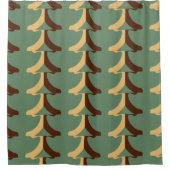 Seamless retro pattern with vertical elements. abs シャワーカーテン (正面)